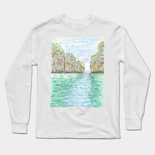 Thailand colorful Phuket waterscape Long Sleeve T-Shirt